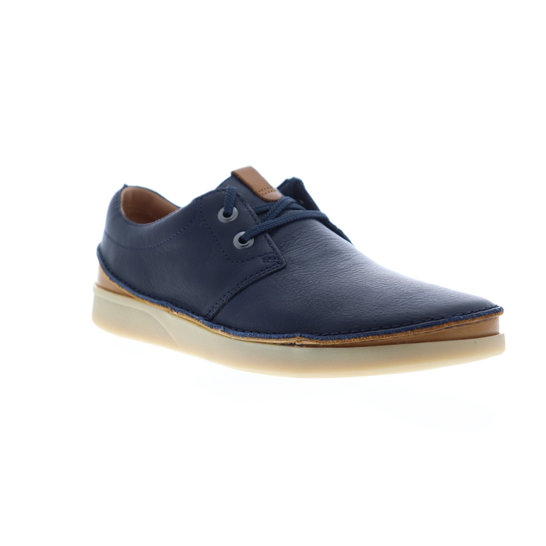clarks blue leather shoes