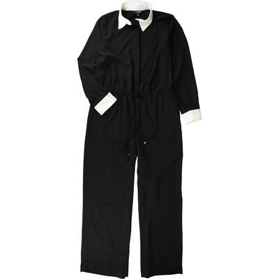 Ralph Lauren Womens collar Jumpsuit, Black, 6