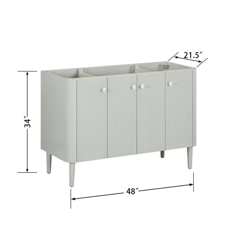 Haley Bathroom Vanity Only in Soft Sage with Dual Mount Option