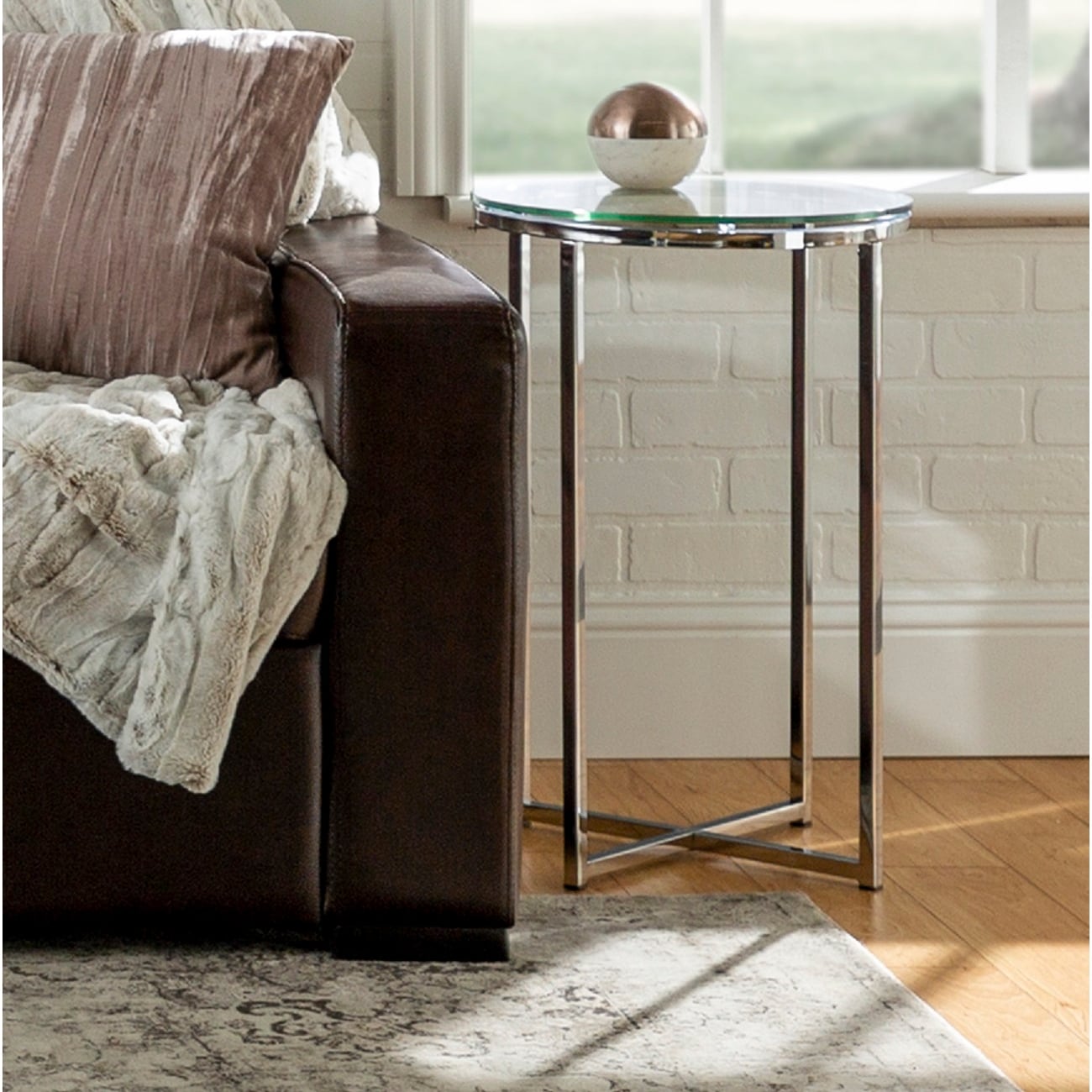 Silver orchid helbling modern round side table new arrivals