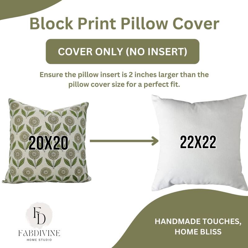 Fabdivine Handmade Farmhouse Linen Pillow Cover Lounge Home Décor, Gandapushp