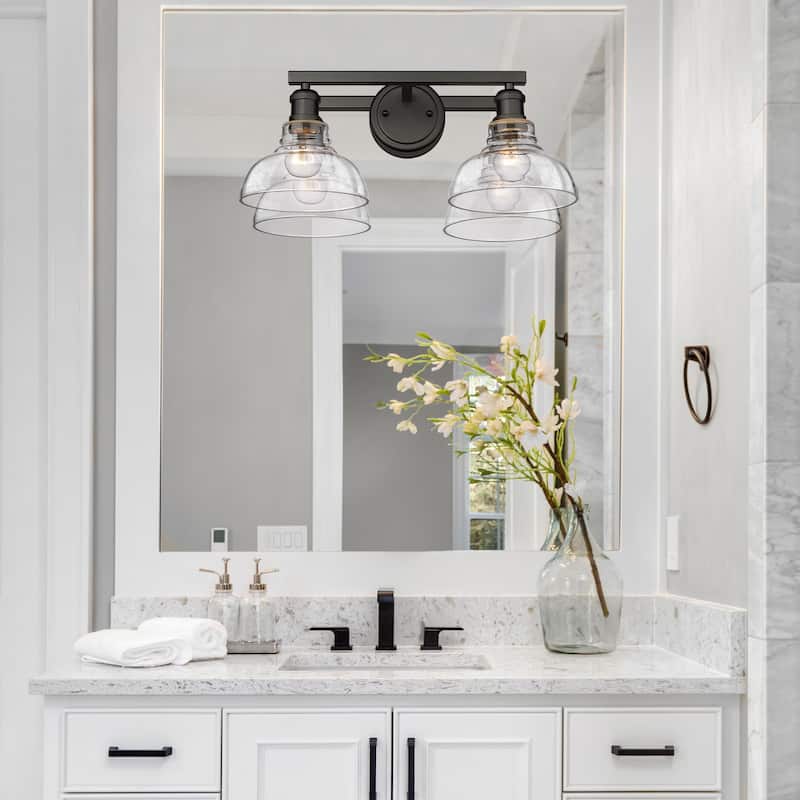 Golden Lighting 0305-BA2 CLR Carver 2 Light 20" Wide Bathroom Vanity