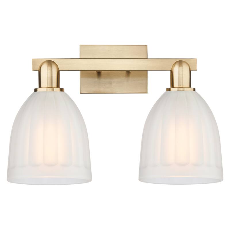Innovations Lighting 716-2W-12-17 Brookfield Vanity Brookfield 2 Light - Champagne Bronze / White