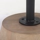 preview thumbnail 5 of 5, Maxwell White Marble Top With Light Brown Solid Wood Base Round Coffee Table