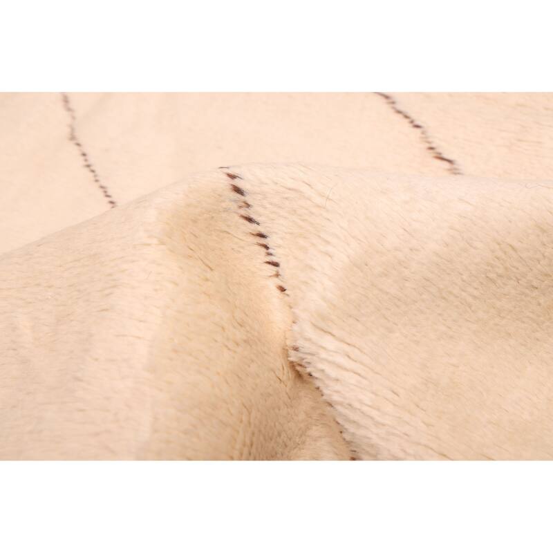 ECARPETGALLERY Hand-knotted Pak Finest Marrakesh Cream Wool Rug - 6'10 x 9'10