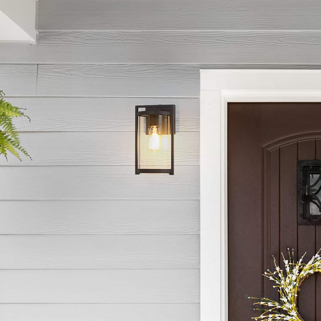 Hunter Astwood Outdoor WeatherMax Black Wall Light - Transitional, Modern - Front Porch, Patio, Garage - Corrosion Resistant!