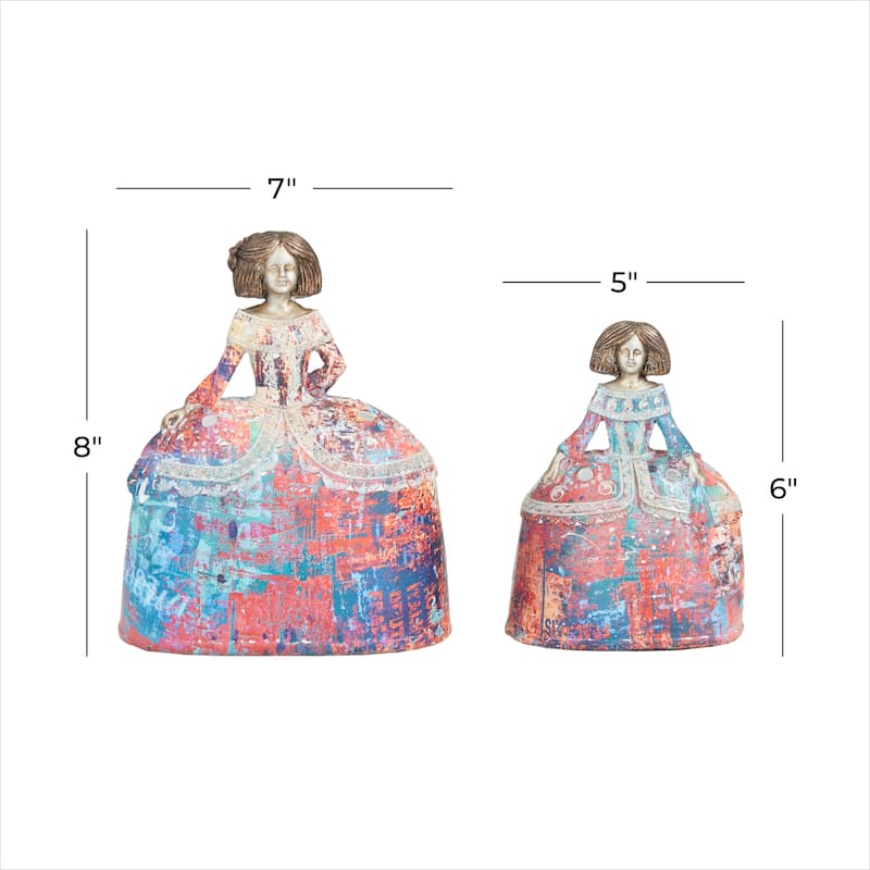 Multi Polystone Tuscan Sculptures (Set of 2)