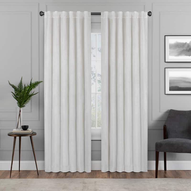 Eclipse Harper Velvet Absolute Zero Blackout Window Panel - 108 Inches - Snow