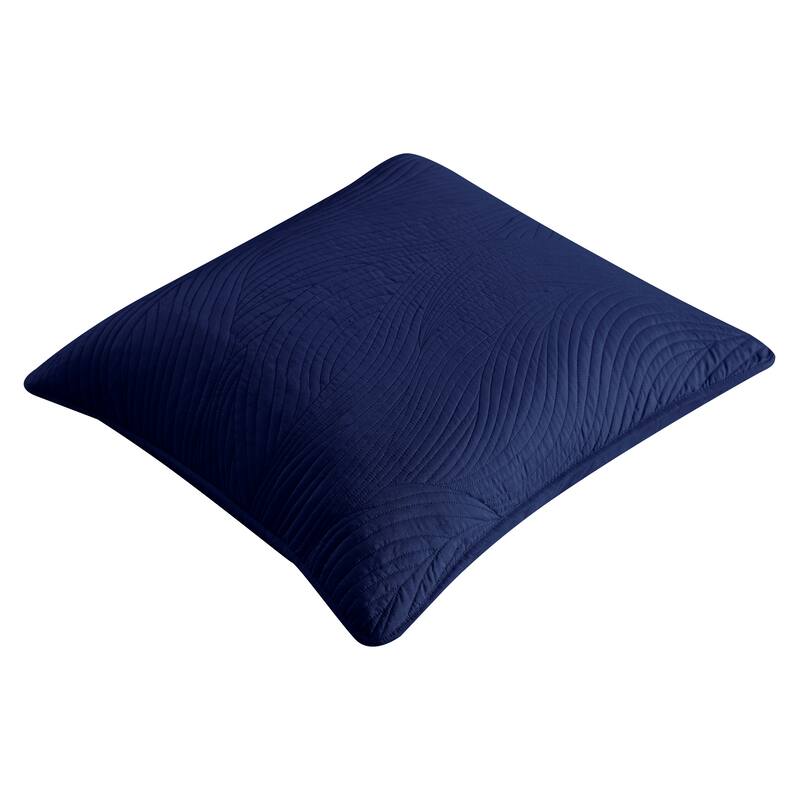 Brielle Stream Embroidered Euro Sham Cover