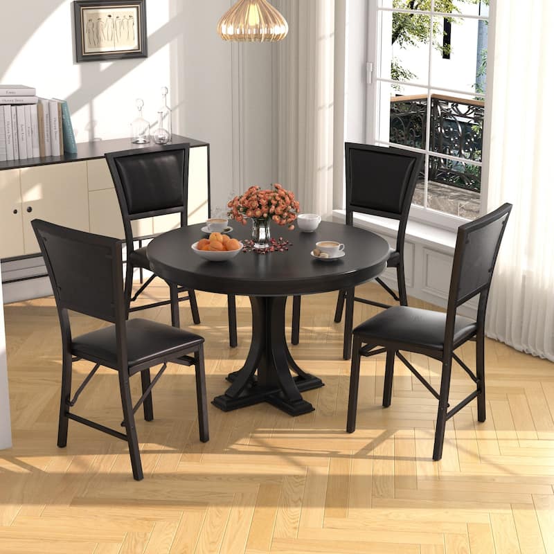 VECELO Folding Dining Chairs Set of 2/4/6 with Cushion Parson Classic Upholstered Folding Chairs,Modern 33" Parson Chairs