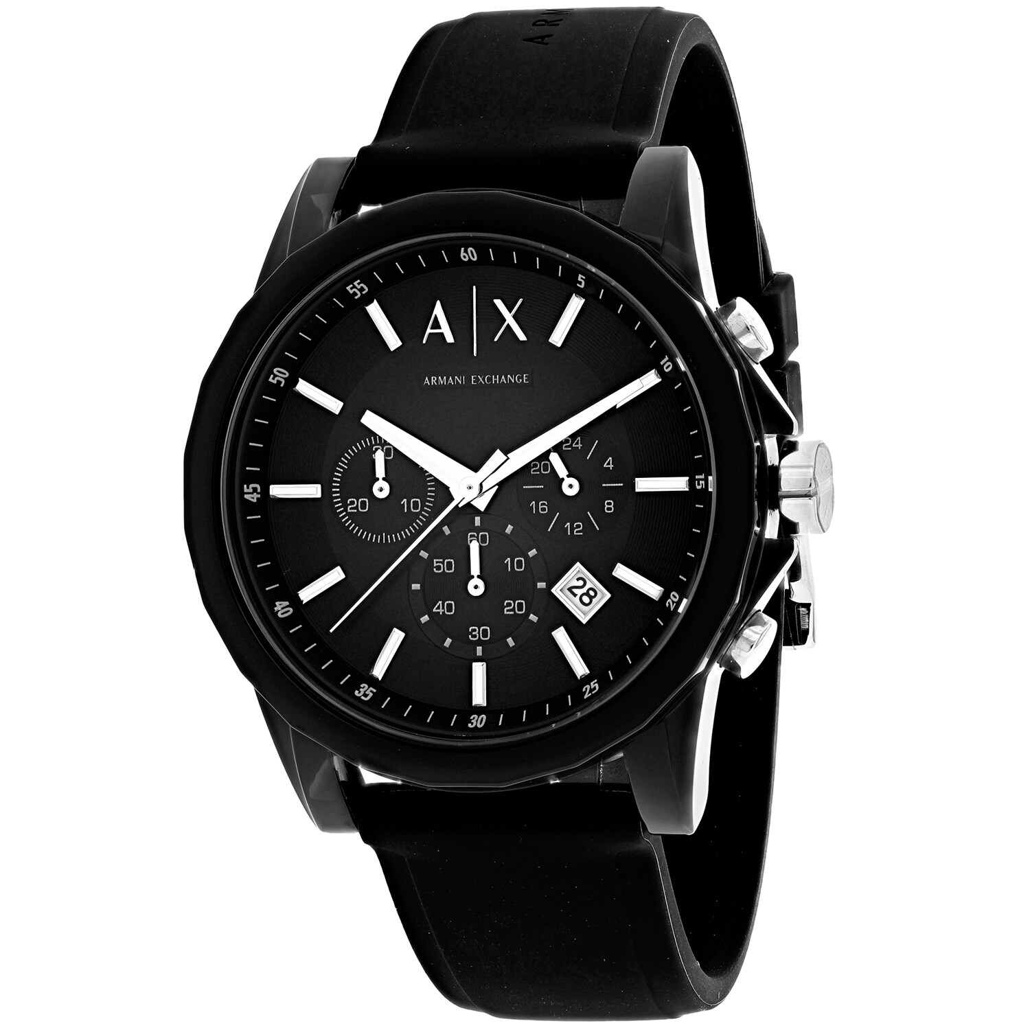 Shop Armani Exchange Men S Classic Black Dial Watch Overstock 25751446