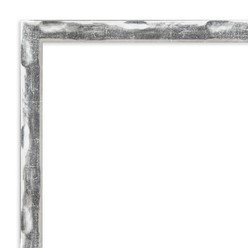 Scratched Wave Chrome Framed White Corkboard Bulletin Board
