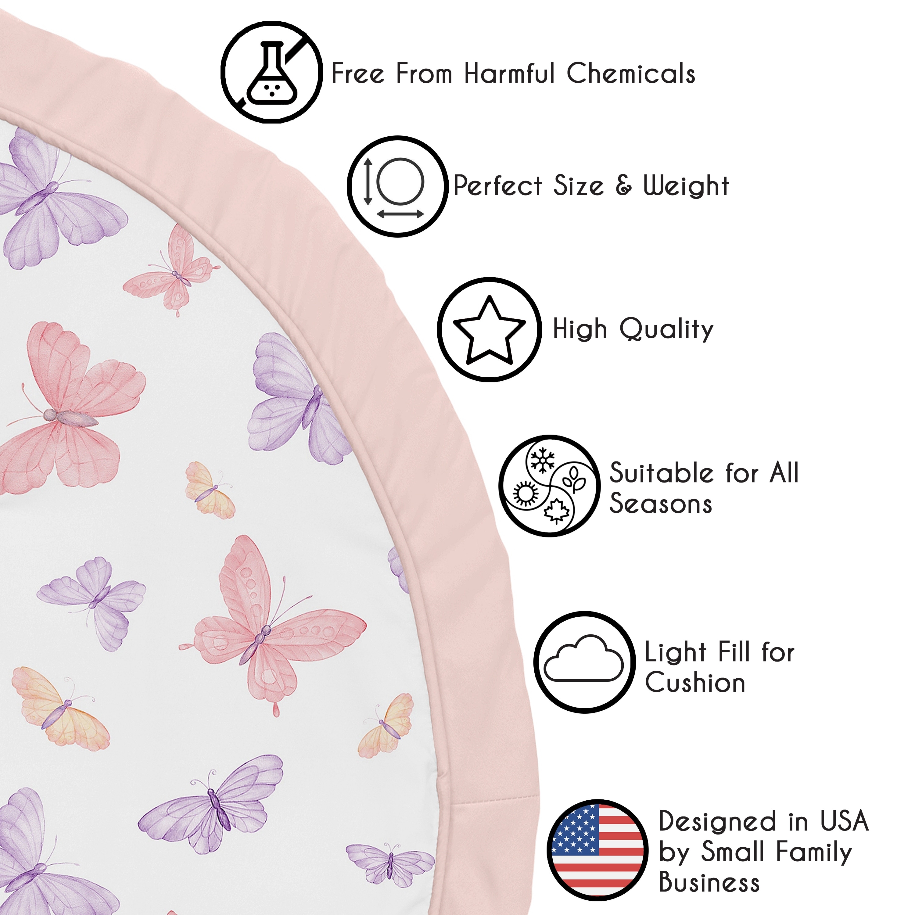 Sweet Jojo Designs Pink and Purple Shabby Chic Butterfly Girl Baby