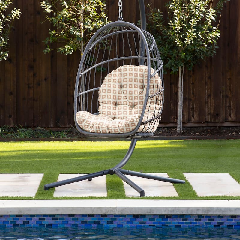 Sorra Home Sunbrella Outdoor Egg Chair Replacement Cushion - Kindle Blush - Large