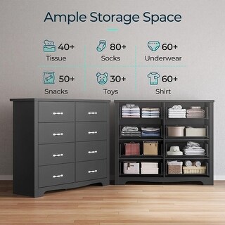 Modern Bedroom Drawer with 8 Drawers Dresser Kids Room