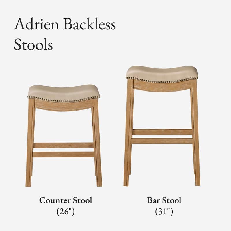 Maven Lane 31" Adrien Saddle Kitchen Bar Height Stool - N/A