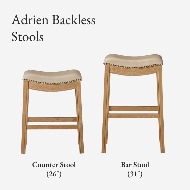 Maven Lane Adrien Saddle Kitchen Stool