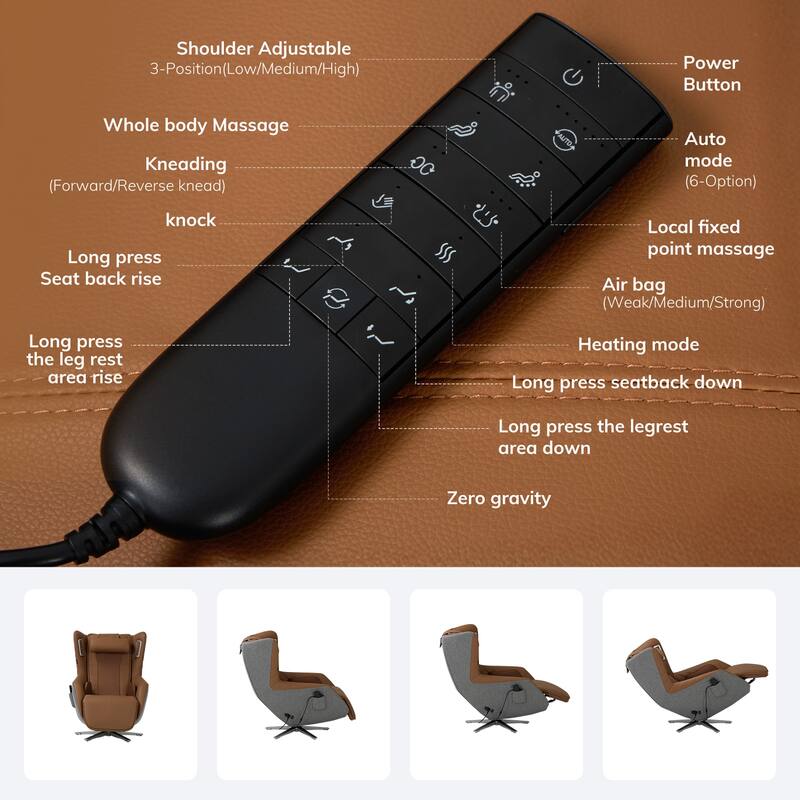 Advanced Zero Gravity Massage Chair Dual Heat Bluetooth Speaker System