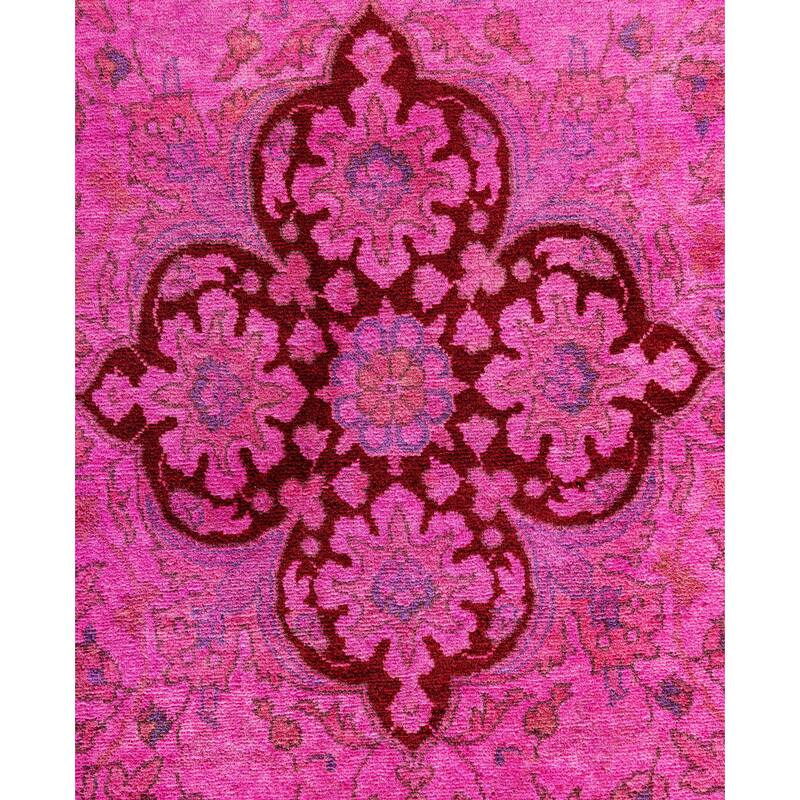 Overdyed One-of-a-Kind Hand-Knotted Area Rug - Pink - 9' 1" x 18' 10"