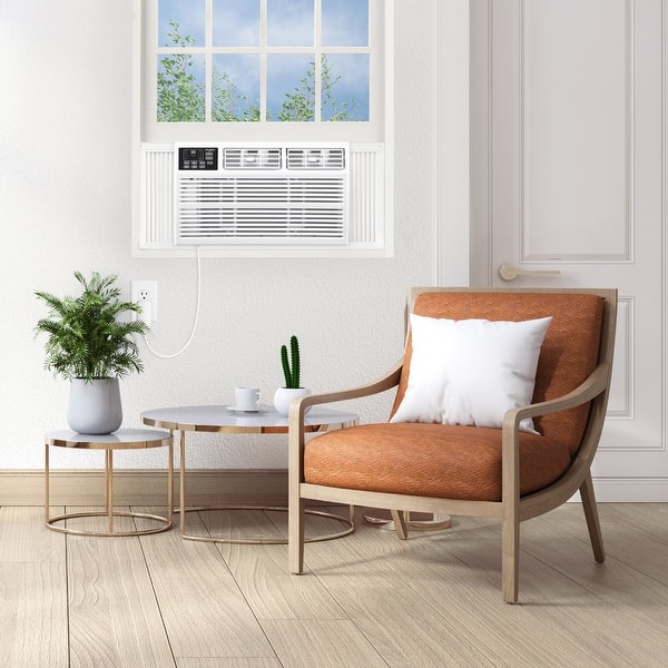 slide 2 of 15, Whirlpool 8,000 BTU 115V Window-Mounted Air Conditioner with Supplemental Heat & Remote Control, up to 350 sq. ft.