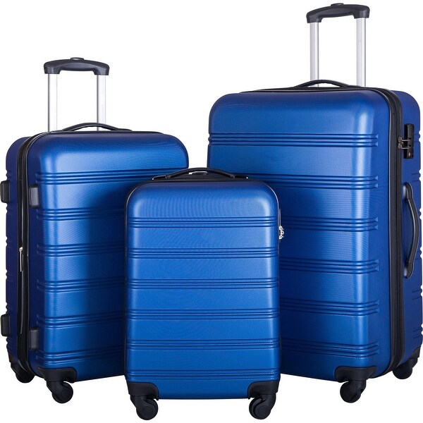 Luxury 3 Piece Luggage Set, Hardside Spinner Suitcase with TSA