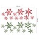 preview thumbnail 5 of 3, Walplus Christmas Red Green Snowflakes Windows Wall Stickers Decor DIY