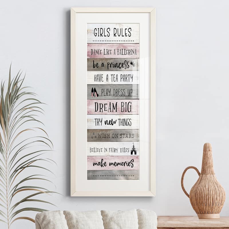 Girls Rules-Premium Gallery Framed Print