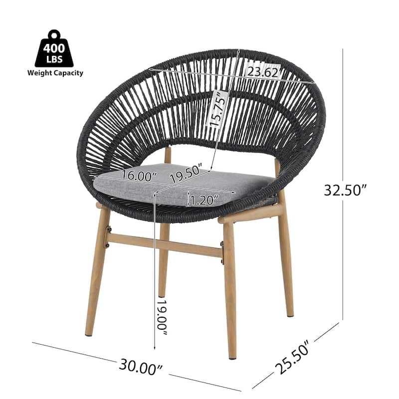 Christopher Knight Home - James Patio Iron Dinning Chairs (Set of 2)