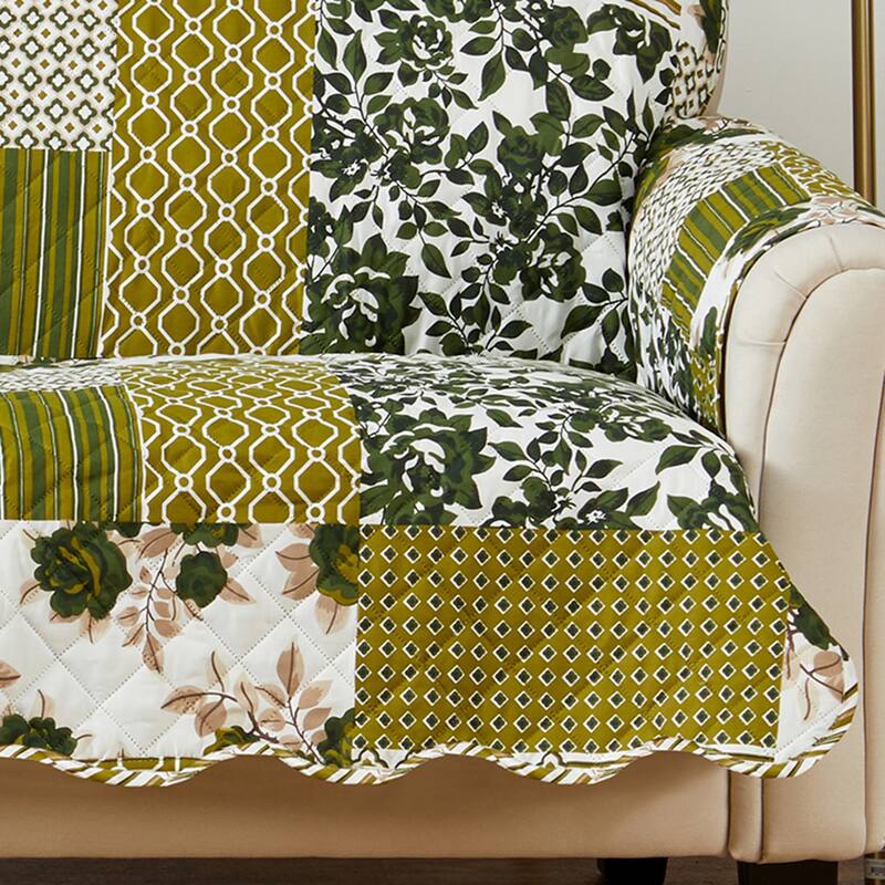 Reversible Recliner Cover Patchwork Pet Furniture Protector Slipcover