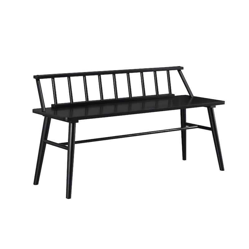 Middlebrook Solid Wood Low-Back Spindle Entry Bench