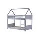 preview thumbnail 10 of 50, Low Height House Bunk Bed with Headboards,Guardrails,Ladder,Twin Over Twin Kids Bed