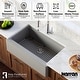 preview thumbnail 10 of 49, Karran 34" Undermount Large Single Bowl Quartz Farmhouse Workstation Kitchen Sink
