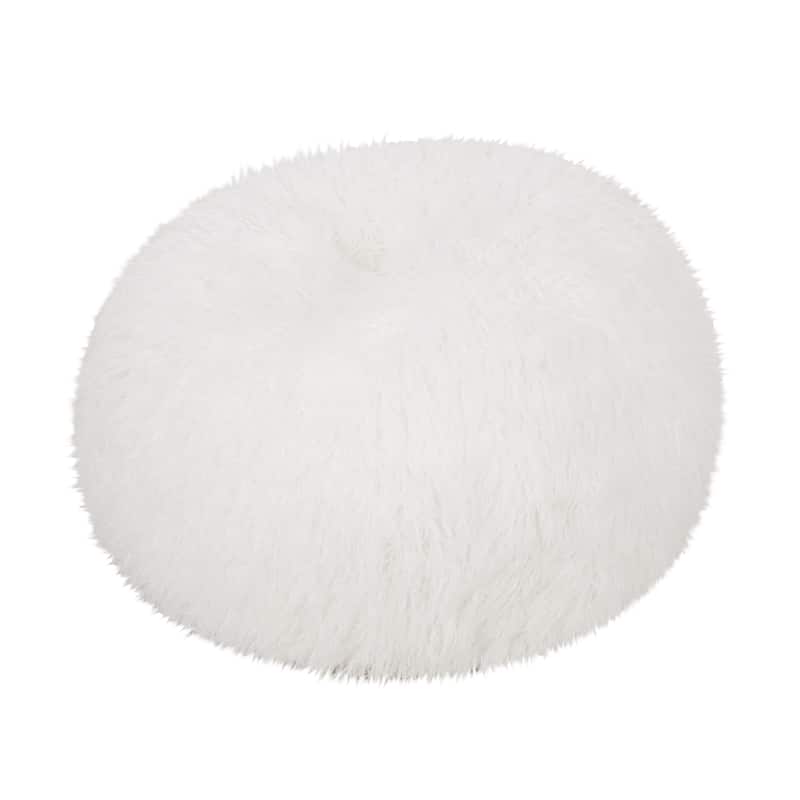 3 Foot Rounded Faux Fur Bean Bag