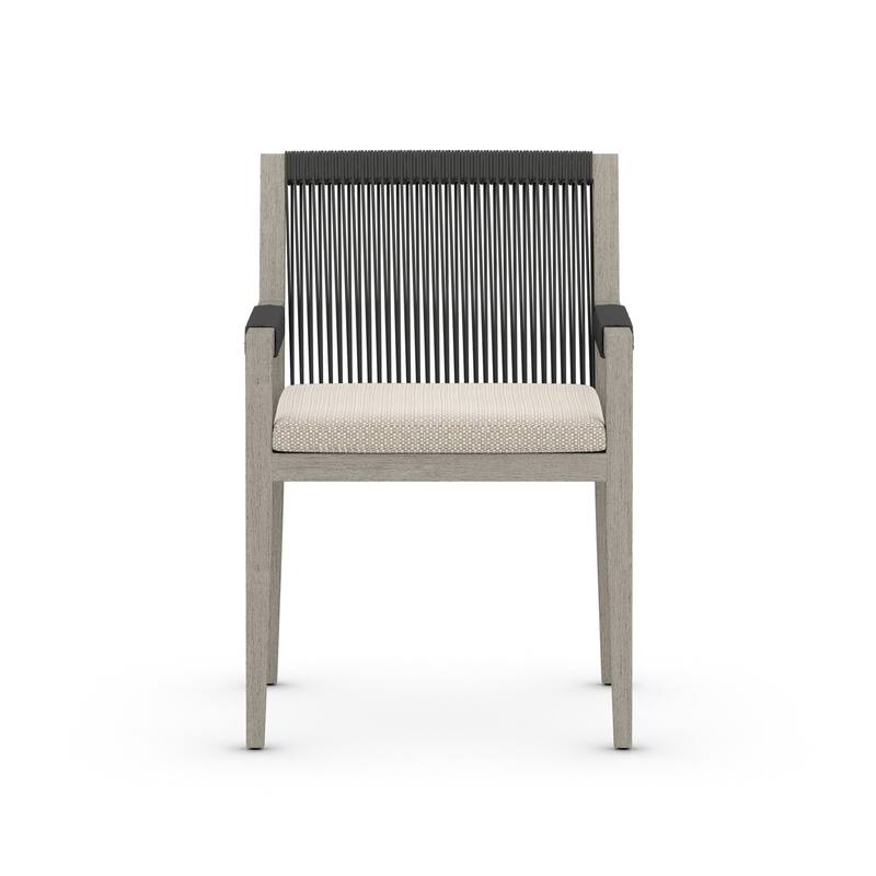 Atwood Outdoor Dining Armchair-Weathered Grey-FSC