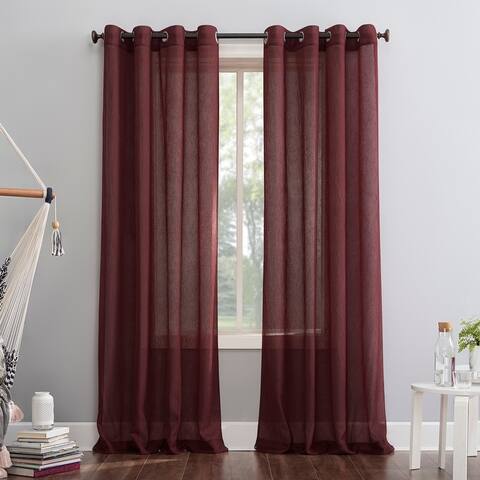 No. 918 Erica Crushed Voile Sheer Grommet Curtain Panel, Single Panel