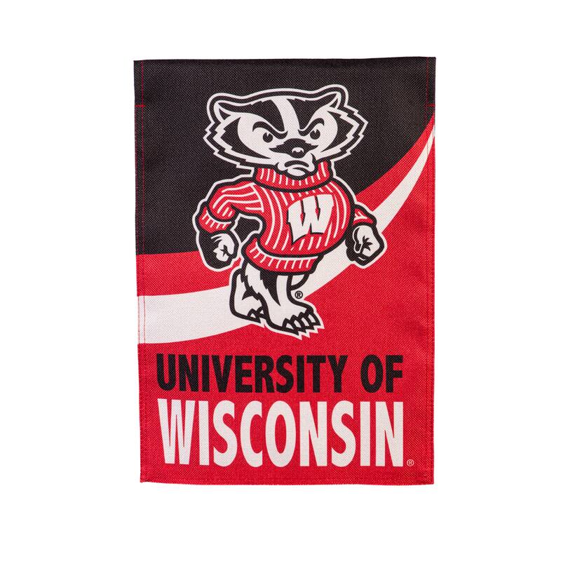 University of Wisconsin-Madison Burlap Flag Garden Size