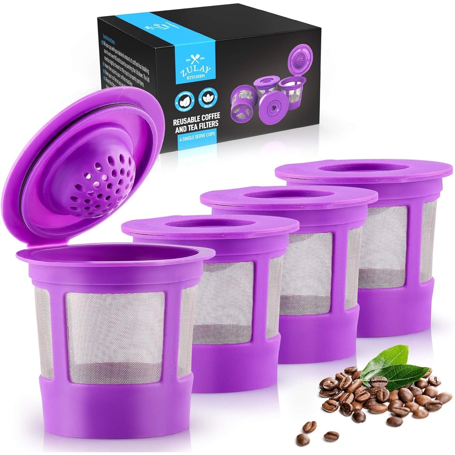 Zulay Kitchen 4pack Reusable Coffee Pods For Keurig Coffee Makers 1.0 2.0 Bed Bath Beyond 39038267