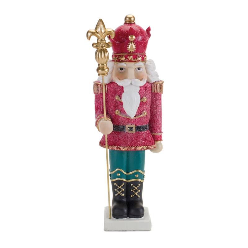 Set of 2 Nutcracker Figures 12.75 Inches Resin Christmas Decor - 4.25” x 4.5” x 12.75”