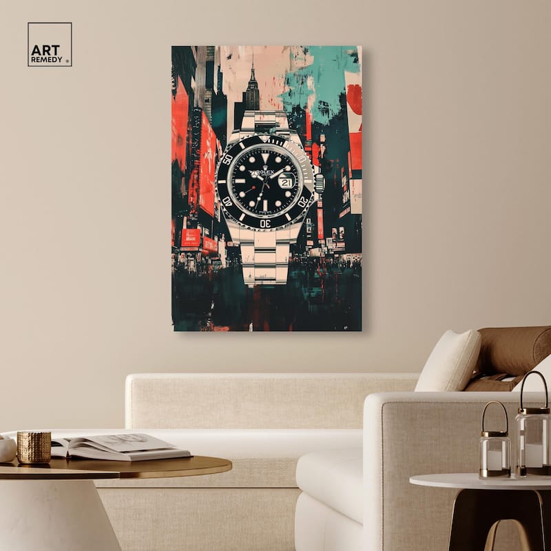 Cityscape Watch Canvas by Art Remedy, Gallery Wrapped