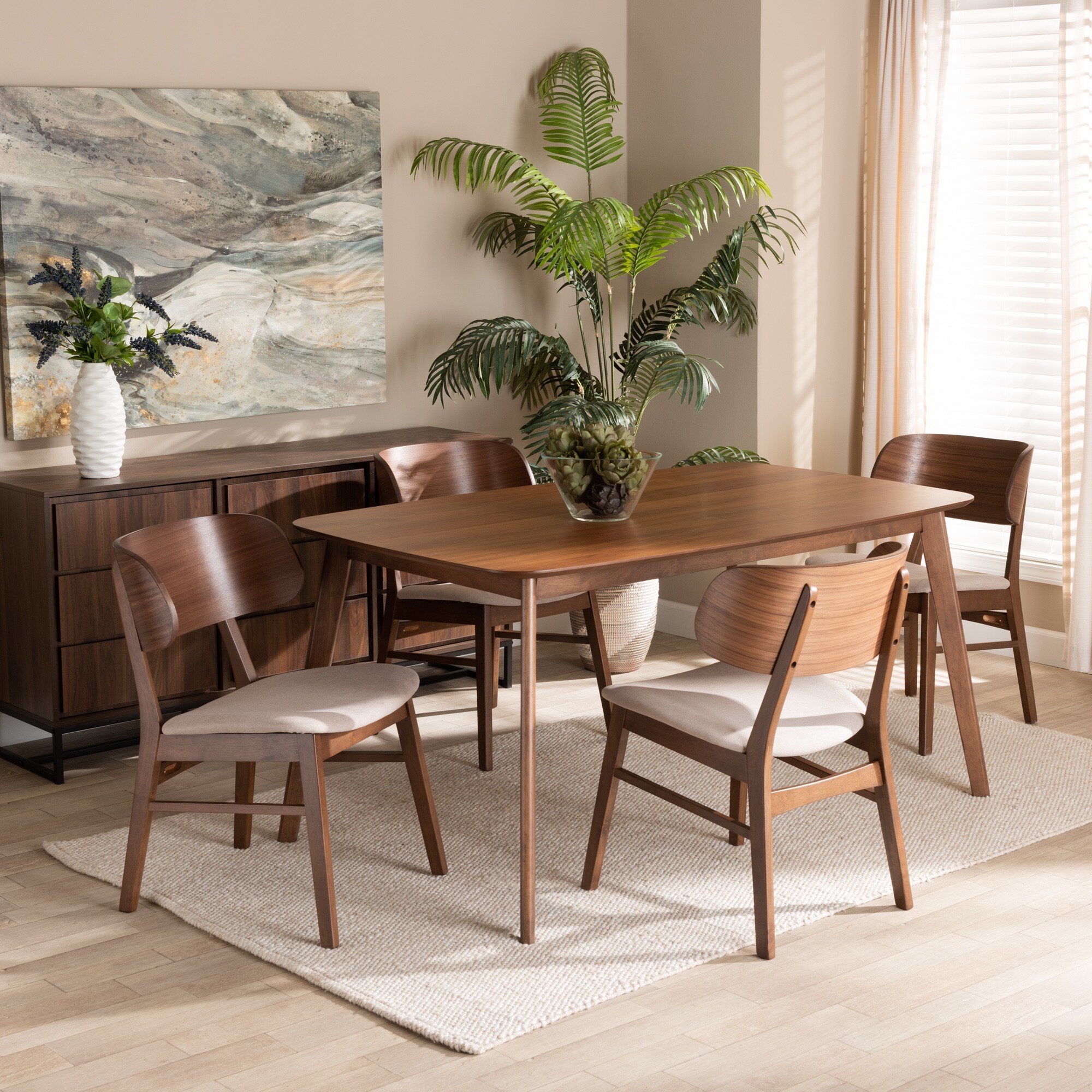 Dining room set mid century 2025 modern