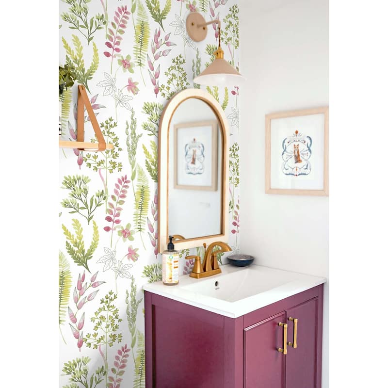 NextWall Wild Garden Peel and Stick Wallpaper