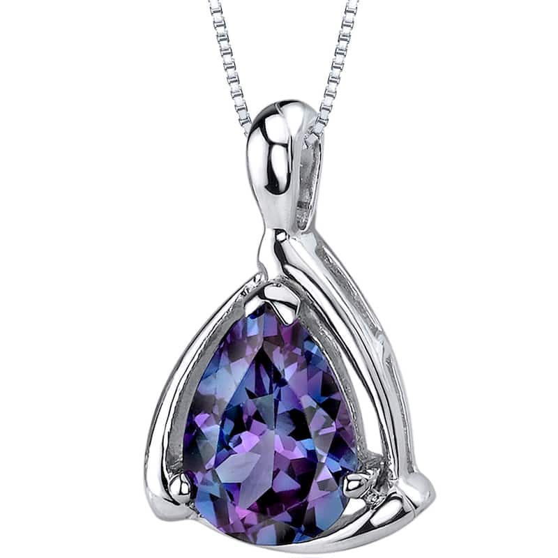 2.5 ct Alexandrite Pendant in Sterling Silver