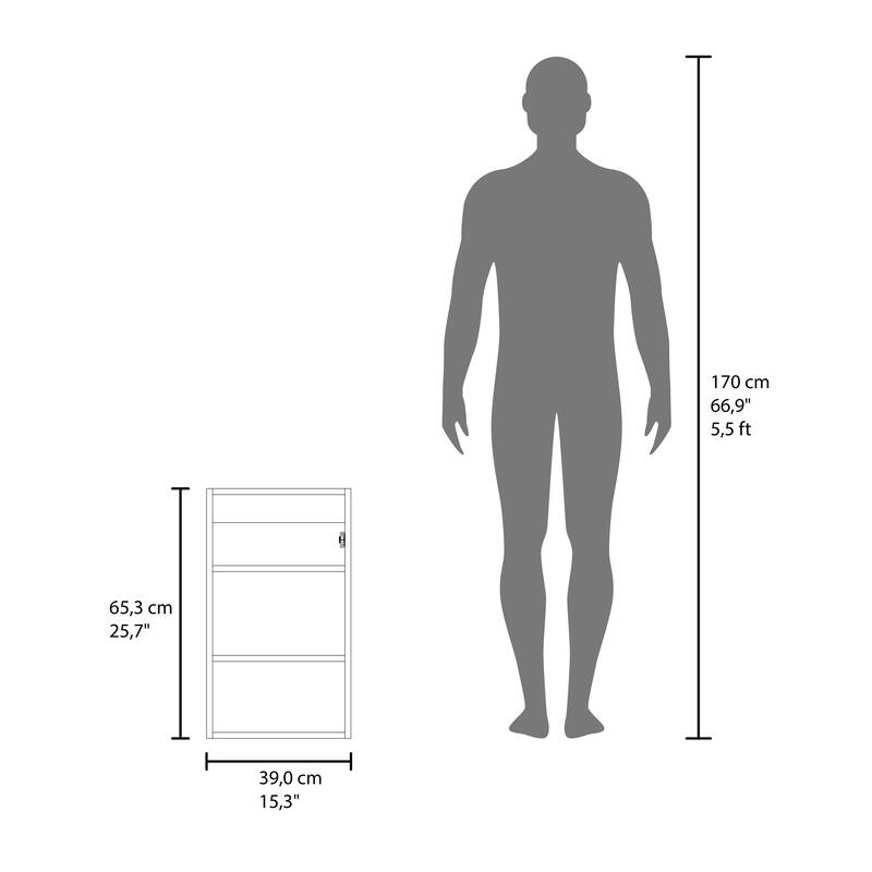 25.7" H x 15.7" W Narrow Mirror Medicine Cabinet, 1 Door with 3 Shelves，Space-Saving Storage Solution
