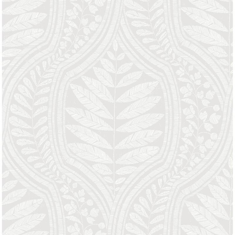 Scott Living Juno Light Grey Grey Ogee Wallpaper