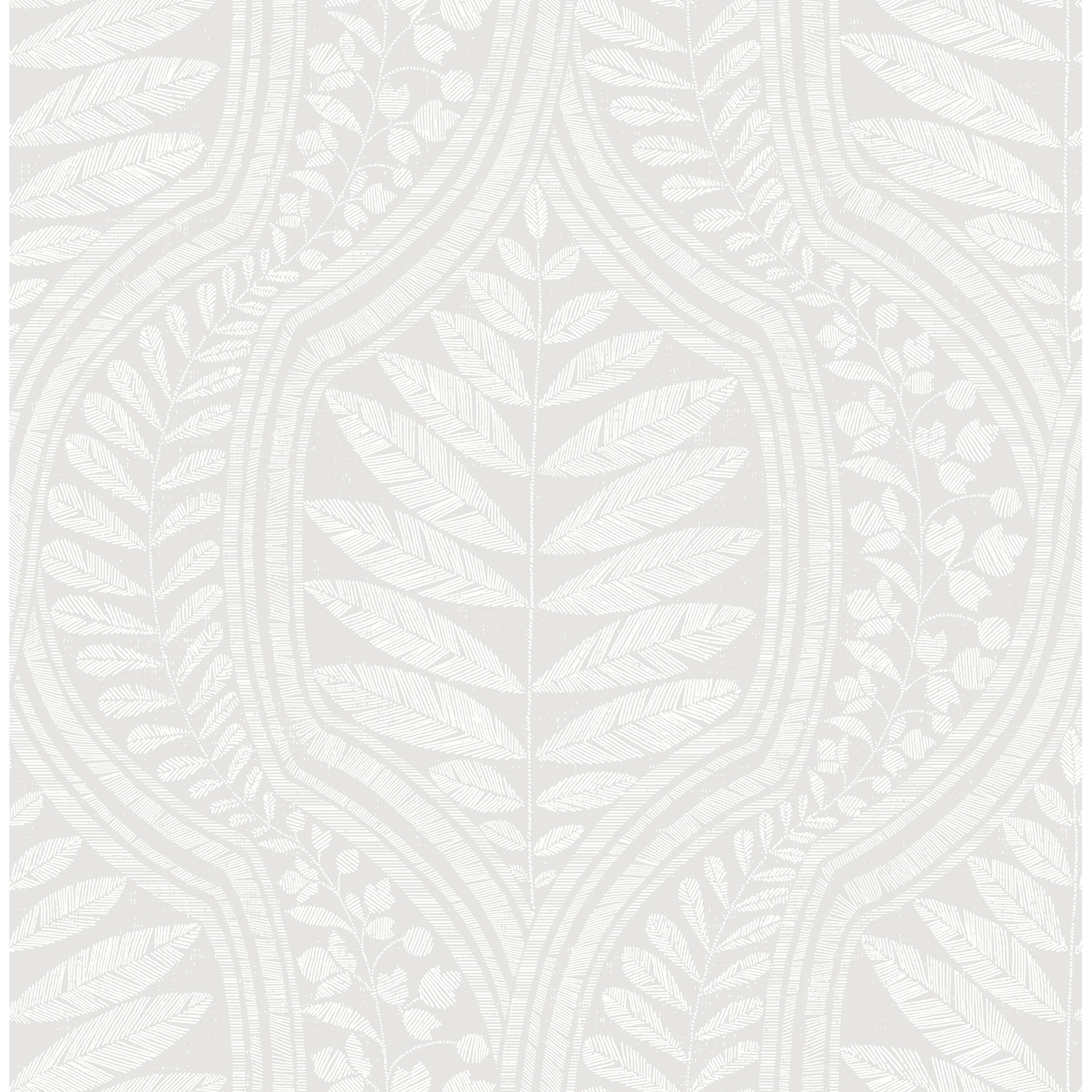 Scott Living Juno Light Grey Grey Ogee Wallpaper