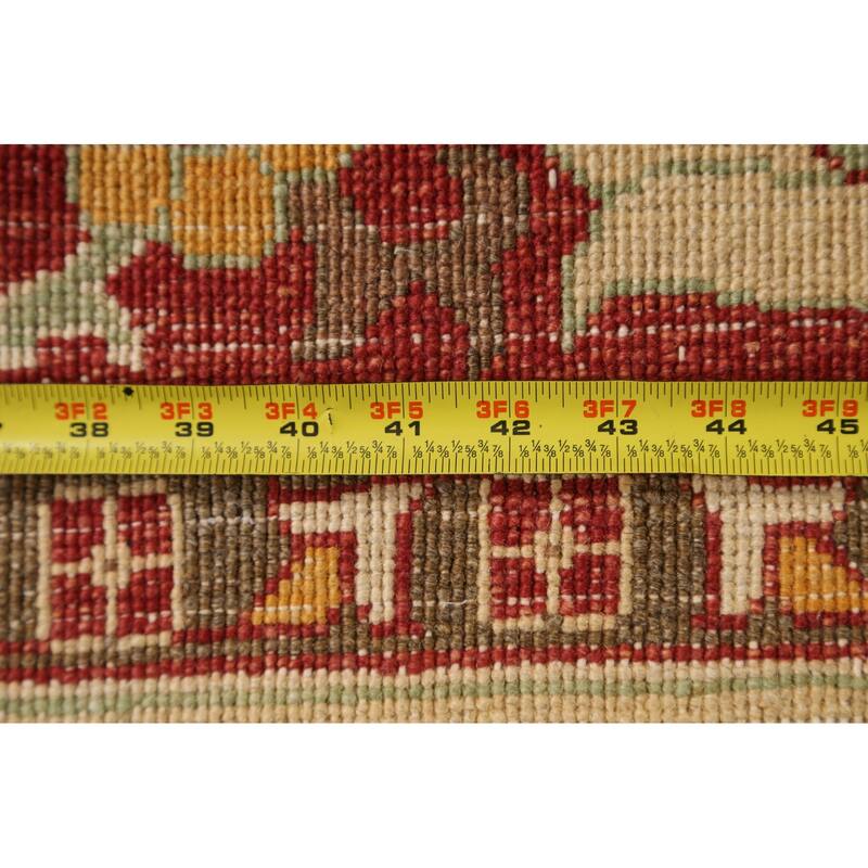 Floral Traditional Chobi Oriental Area Rug Hand-knotted Wool Carpet - 6'8" x 9'4"