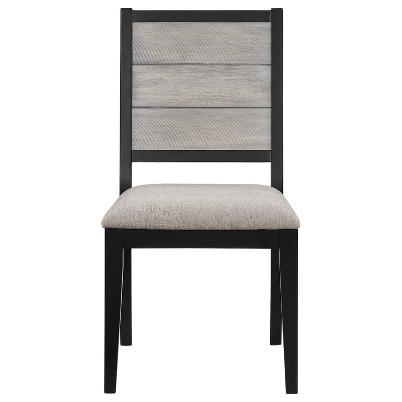 Elodie Grey and Black Wood Dining Side Chair (Set of 2)