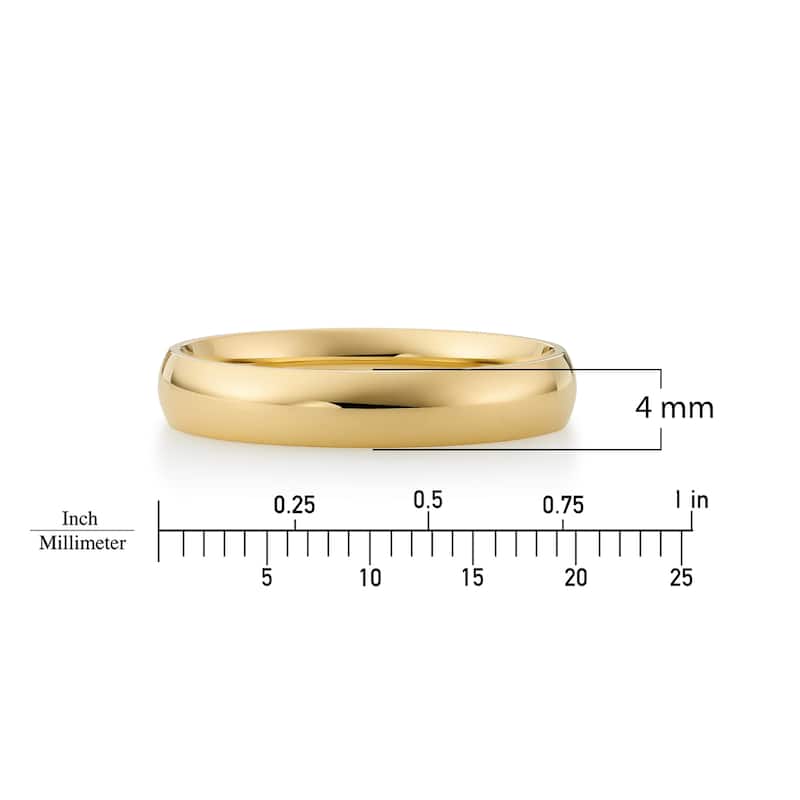 Clover Yellow Gold Comfort Fit Wedding Band