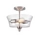 preview thumbnail 8 of 7, Millennium Lighting Caily 2 Light Semi-Flush Mount Ceiling Fixture in Multiple Finishes with Seeded Glass Shade