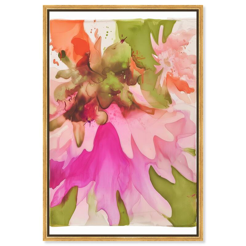 Vibrant Fluidity Floral I Canvas by Art Remedy - Gold - 24" x 36"